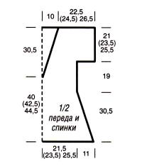 Схема вязания туника с необычным вырезом раздел вязание спицами для женщин платья, сарафаны для женщин
