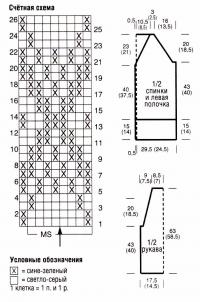 Схема вязания длинный жакет с пуговицами раздел вязание спицами для женщин кофты спицами женские