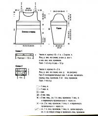 Схема вязания джемпер с узорами и круглым воротником раздел вязание спицами для женщин кофты спицами женские