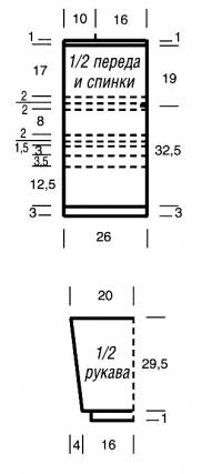 Схема вязания легкий пуловер цвета мяты с широкими рукавами раздел вязание спицами для женщин кофты спицами женские