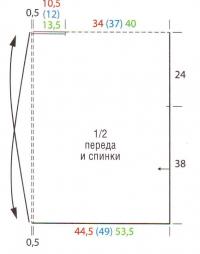 Схема вязания накидка с перекрученым передом раздел вязание спицами для женщин кофты спицами женские