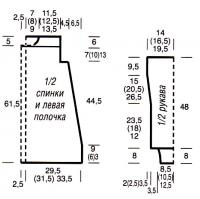 Схема вязания объемный жакет с большим воротником раздел вязание спицами для женщин кофты спицами женские