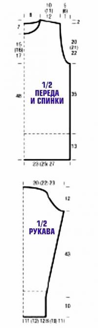 Схема вязания полосатый пуловер и берет раздел вязание спицами для женщин кофты спицами женские