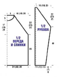 Схема вязания пуловер с ажурными рукавами раздел вязание спицами для женщин кофты спицами женские