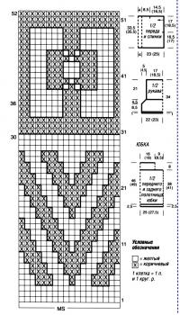 Схема вязания пуловер с перекрученным передом и юбка раздел вязание спицами для женщин кофты спицами женские