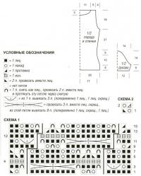 Схема вязания пуловер с сетчатыми рукавами раздел вязание спицами для женщин кофты спицами женские