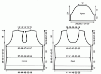 Схема вязания пуловер с вырезом на спине и атласным бантом раздел вязание спицами для женщин кофты спицами женские