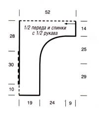 Схема вязания пуловер с вырезом на спине раздел вязание спицами для женщин кофты спицами женские