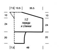 Схема вязания пуловер с высокой планкой раздел вязание спицами для женщин кофты спицами женские