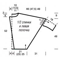 Схема вязания широкий жакет с рукавом летучая мышь раздел вязание спицами для женщин кофты спицами женские