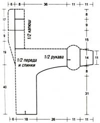 Схема вязания спортивный пуловер с капюшоном раздел вязание спицами для женщин кофты спицами женские