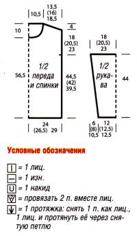 Схема вязания свободный пуловер с большим воротником раздел вязание спицами для женщин кофты спицами женские