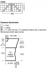 Схема вязания топ в стиле сафари раздел вязание спицами для женщин кофты спицами женские