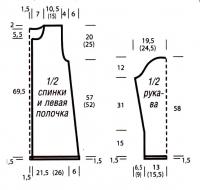 Схема вязания удлиненный бирюзовый жакет с узором раздел вязание спицами для женщин кофты спицами женские