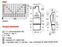 Схема вязания удлиненный пуловер с широким воротником и ажурным узором раздел вязание спицами для женщин кофты спицами женские