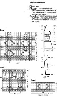 Схема вязания удлиненный жакет с ромбами раздел вязание спицами для женщин кофты спицами женские