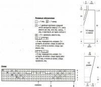 Схема вязания узорчатый пуловер с v-образным вырезом раздел вязание спицами для женщин кофты спицами женские