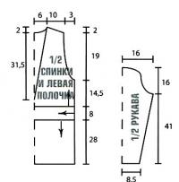 Схема вязания жакет в технике "брумстик" раздел вязание спицами для женщин кофты спицами женские