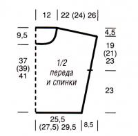 Схема вязания короткая полосатая безрукавка раздел вязание спицами для женщин жилеты для женщин