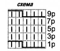 Схема вязания длинный шарф-капюшон с помпонами раздел вязание спицами для женщин вязаные шарфы модные модели