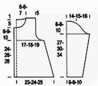 Схема вязания детское двухцветное пальто с круглым воротником раздел вязание спицами для женщин пальто