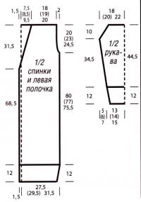 Схема вязания длинное пальто с узором из снятых петель раздел вязание спицами для женщин пальто