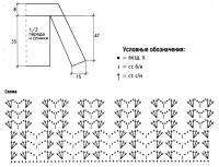 Схема вязания пуловер со шнуровкой на спинке  раздел вязание крючком для женщин кофты для женщин