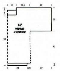 Схема вязания удлиненный пуловер из сетки  раздел вязание крючком для женщин кофты для женщин