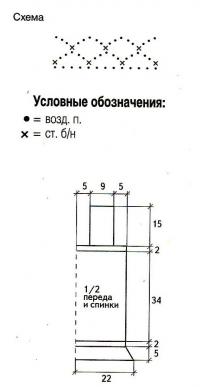 Схема вязания полосатый топ с широкими лямками раздел вязание крючком для женщин жилеты, безрукавки для женщин
