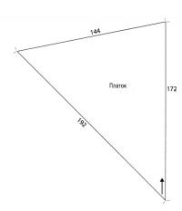 Схема вязания яркий треугольный платок раздел вязание крючком для женщин шарфы, шали, палантины для женщин