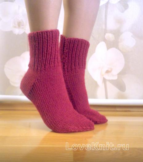 Вязания носков спицами