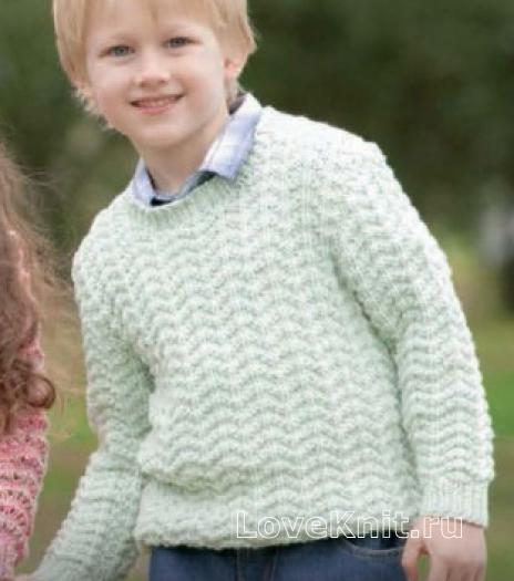 Теплый свитер для мальчика спицами: схемы, выкройка, описание
