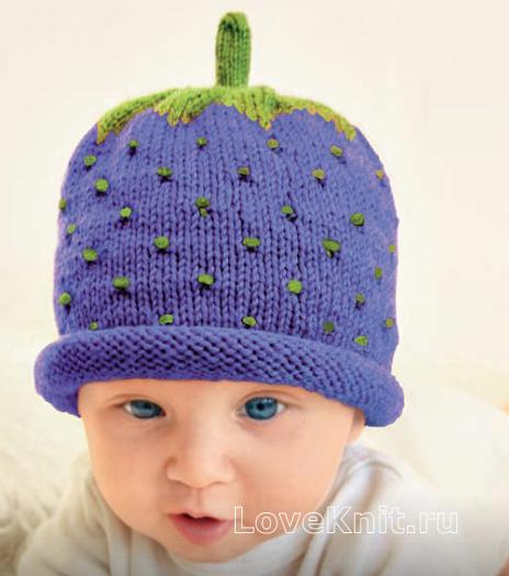 Как связать  детская шапочка в виде ягодка