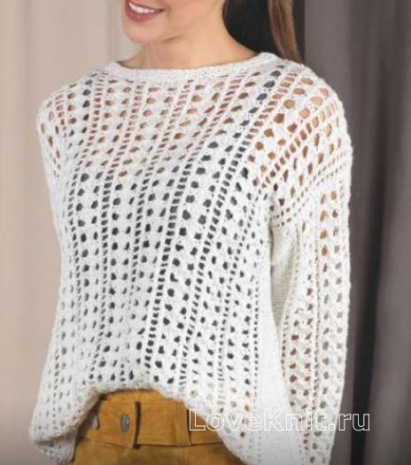 Свитер спицами схемы - 121 женский вязаный свитер
