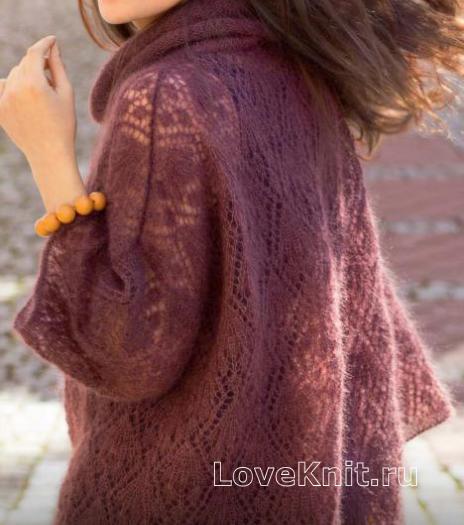 Как связать спицами пуловер оверсайз с ажурным узором