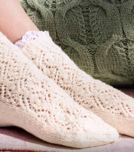 Ажурные гольфы спицами и схемы к ним Ажурные гольфы спицами и схемы к ним