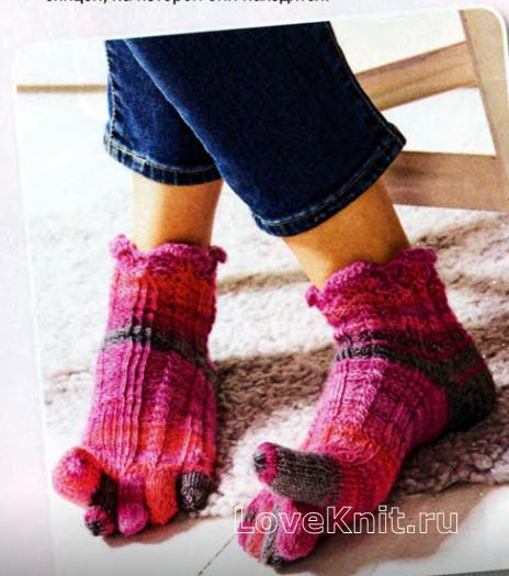 Короткие вязанные носки