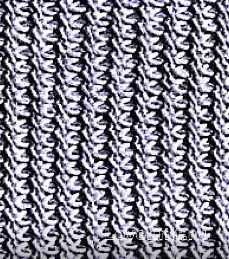 Фото переплетенный узор №4263 (тунисское вязание) крючком