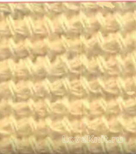 Фото узор тунисского вязания №4266 крючком