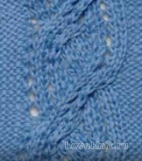 Фото узор ажурный плетеный №2545 спицами
