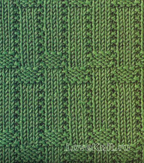 Фото рельефный плетеный узор №3 спицами