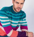 Для мужчин полосатый мужской пуловер фото к описанию