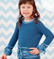  цветной детский пуловер с завязками фото к описанию
