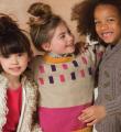  детский пуловер с цветными вставками фото к описанию