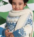  детский свитер с норвежским узором и шарф фото к описанию