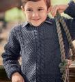  классический пуловер с косами для мальчика фото к описанию