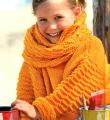  короткий свободный пуловер и шарф-петля фото к описанию