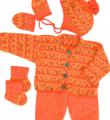 Как связать  оранжевый детский костюм