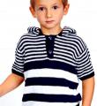  полосатый джемпер для мальчика с капюшоном фото к описанию