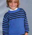  полосатый пуловер для мальчика фото к описанию
